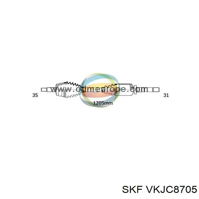 Привод правый SKF VKJC8705