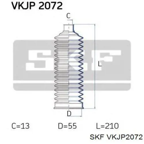 Fuelle, dirección VKJP2072 SKF