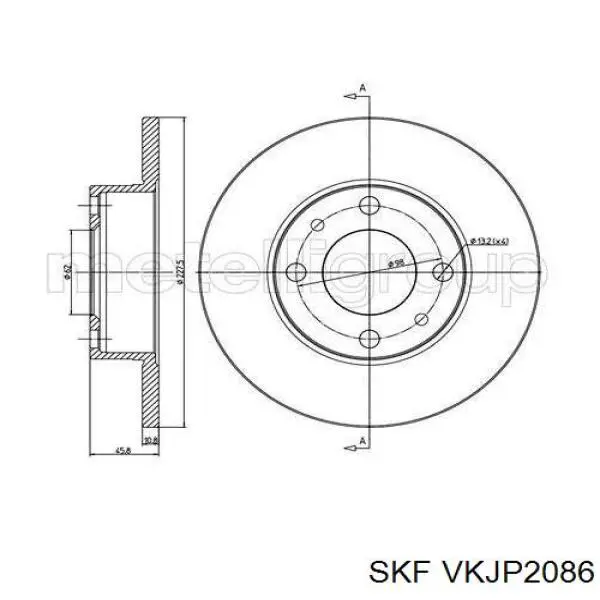 VKJP2086 SKF Чехол рулевой рейки правый