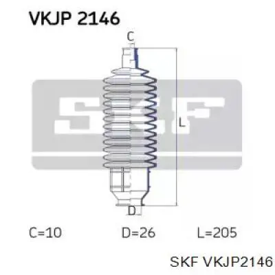 VKJP2146 SKF bota de proteção direita do mecanismo de direção (de cremalheira)