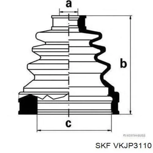 Купить VKJP3110 SKF Пыльник гранаты внутренний, передней полуоси
