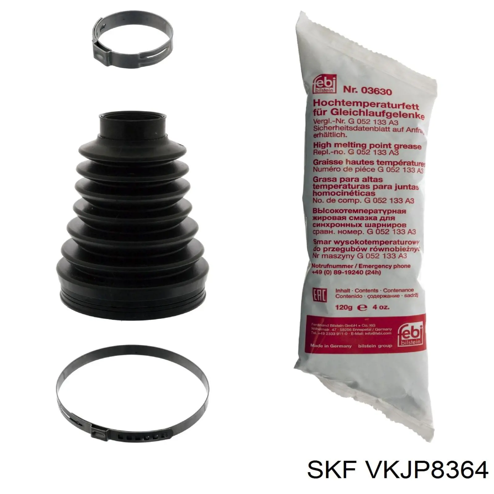 Пыльник шарнира угловых скоростей внутренний передний SKF VKJP8364 цена, от 14.59 USD