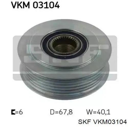 Шкив генератора SKF VKM03104