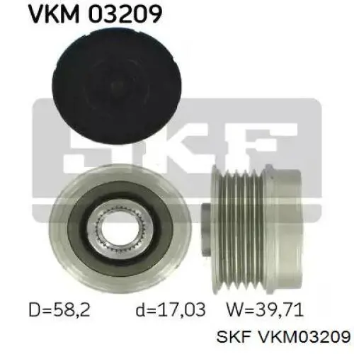 VKM03209 SKF шкив генератора