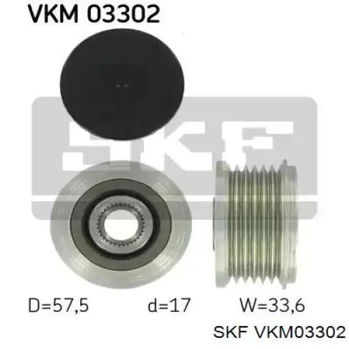 Шків генератора VKM03302 SKF