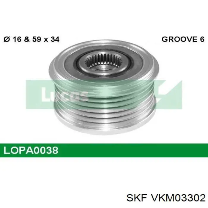 Compre VKM03302 SKF Polia do gerador