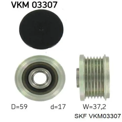 VKM 03307 SKF шкив генератора