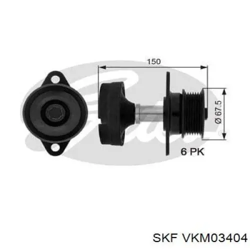 VKM03404 SKF шкив генератора