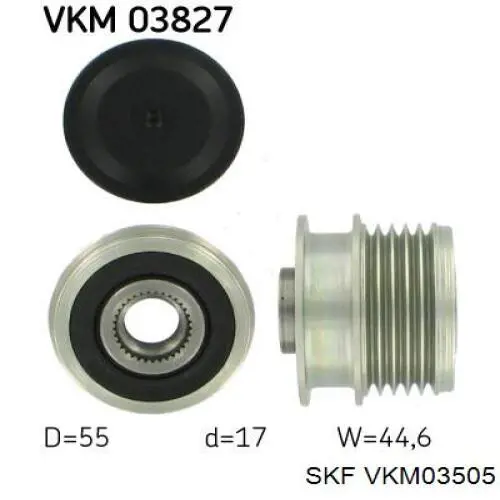 VKM03505 SKF шкив генератора