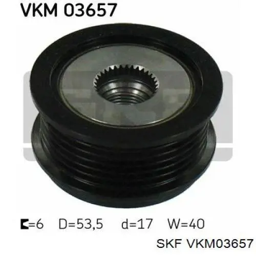 Шкив генератора VKM03657 SKF