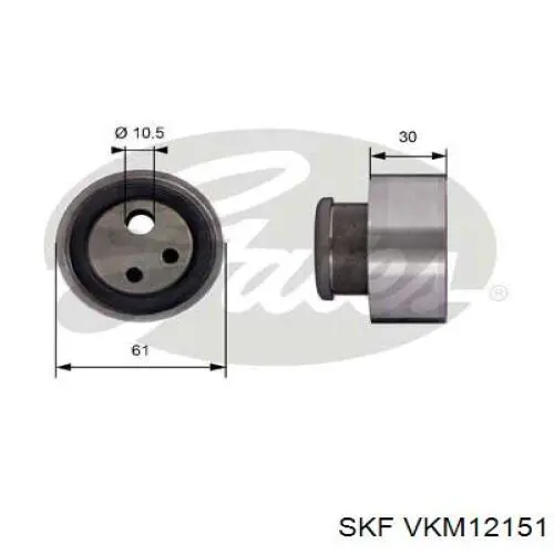 VKM12151 SKF ролик грм