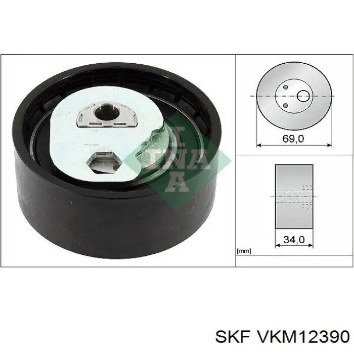 Натягувач ременя ГРМ VKM12390 SKF