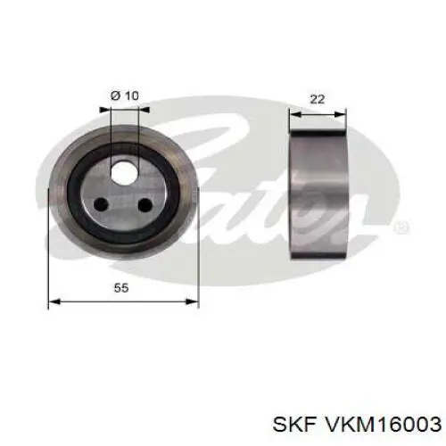 Ролик натяжителя SKF VKM16003