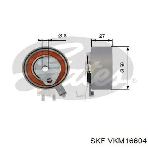 Rodillo, cadena de distribución VKM16604 SKF