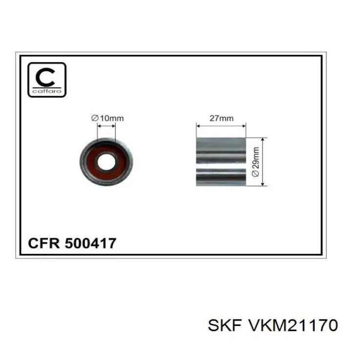 Rodillo intermedio de correa dentada VKM21170 SKF