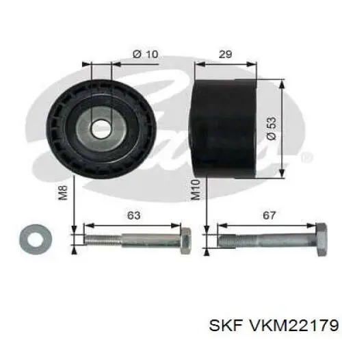 Ролик ременя ГРМ, паразитний VKM22179 SKF