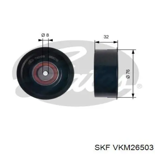 Rodillo intermedio de correa dentada VKM26503 SKF