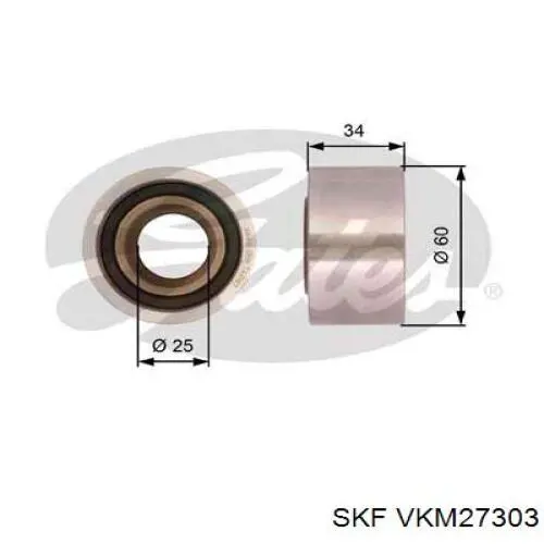 Rodillo intermedio de correa dentada VKM27303 SKF