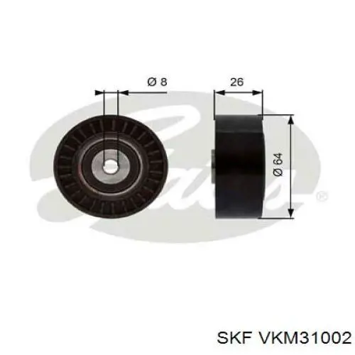 Купить VKM31002 SKF Паразитный ролик