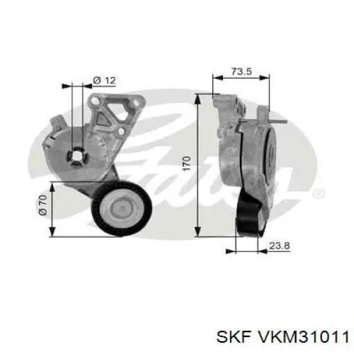 Купить VKM31011 SKF Натяжитель приводного ремня