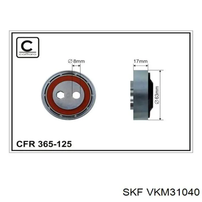 Ролик натягувача приводного ременя VKM31040 SKF