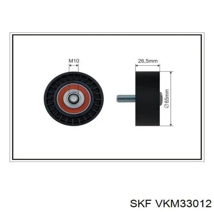 Rodillo, correa trapecial poli V VKM33012 SKF