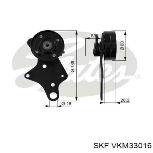 Купить VKM33016 SKF Натяжной ролик