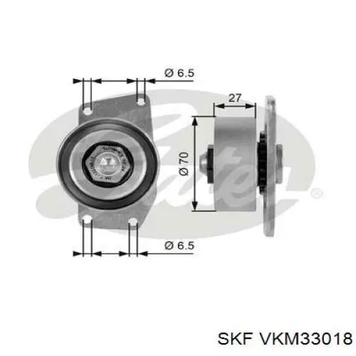 VKM 33018 SKF натяжной ролик