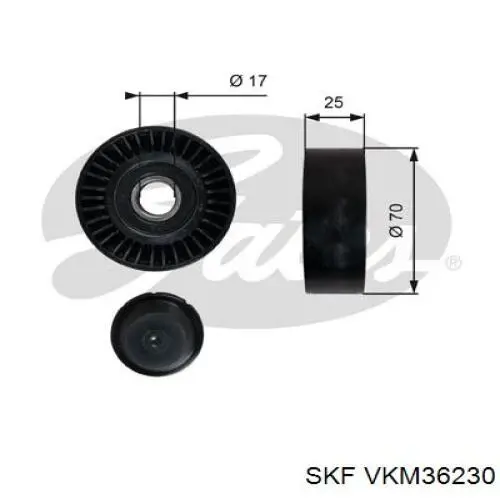 Ролик натягувача приводного ременя VKM36230 SKF