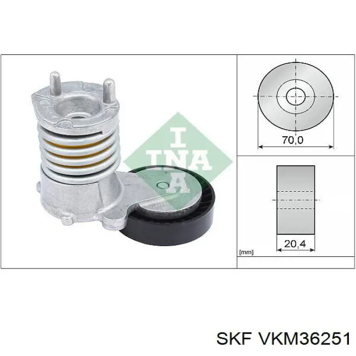 Купить VKM36251 SKF Натяжитель приводного ремня