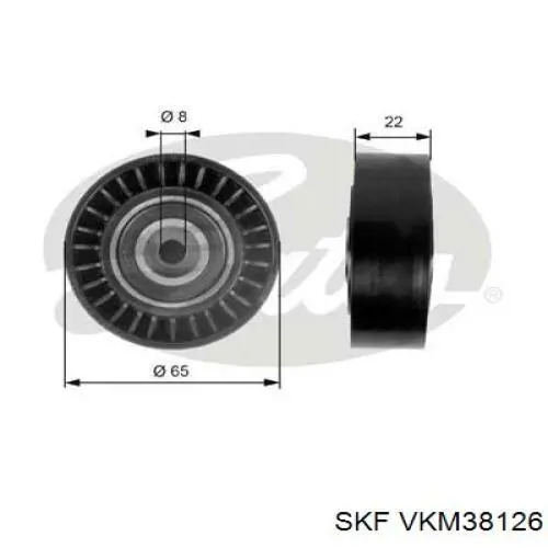 Паразитный ролик приводного ремня SKF VKM38126 цена, от 23.79 USD