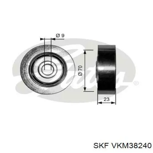 Ролик приводного ременя, паразитний VKM38240 SKF