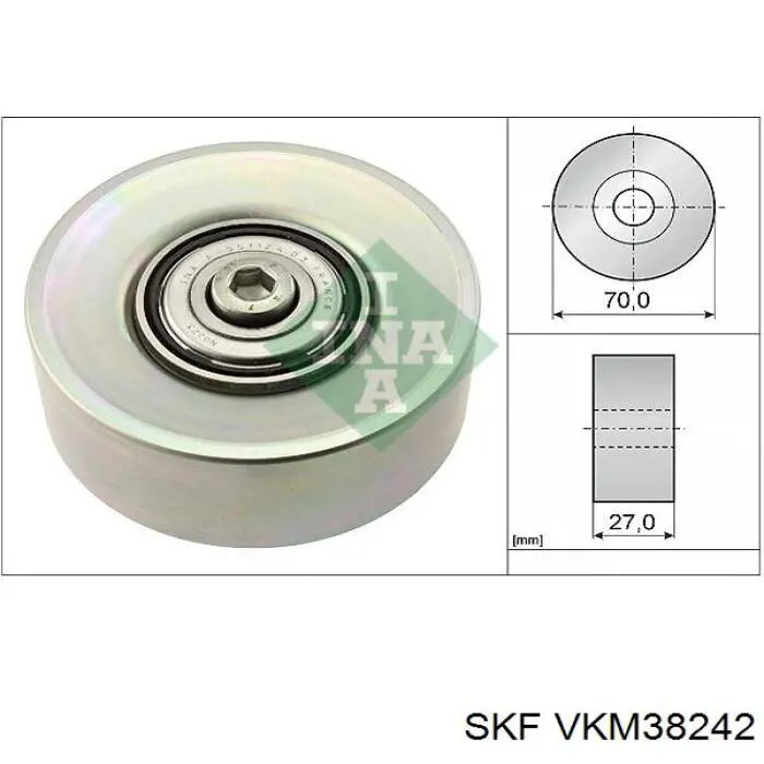 VKM 38242 SKF паразитный ролик