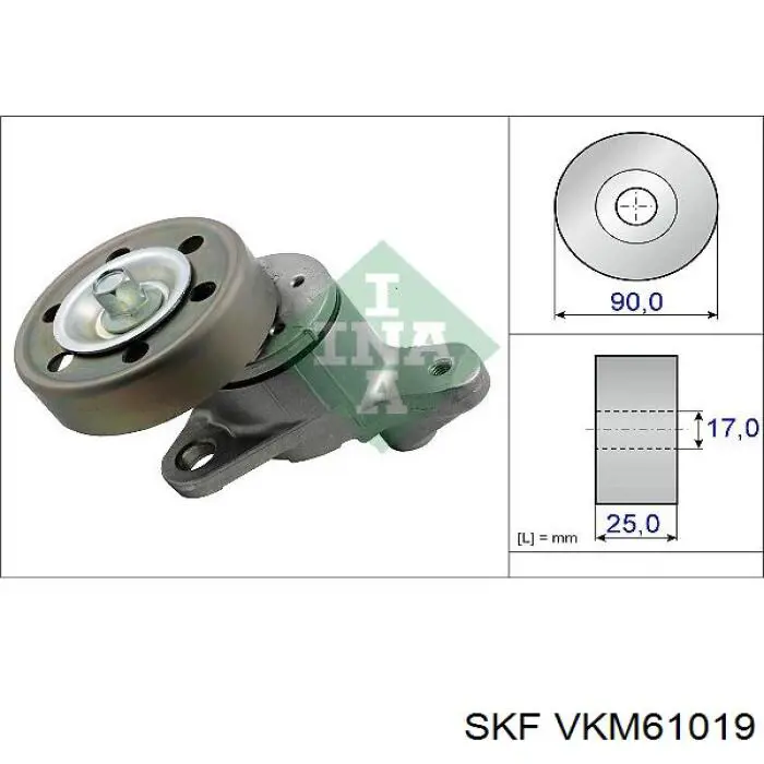 VKM61019 SKF натяжитель приводного ремня