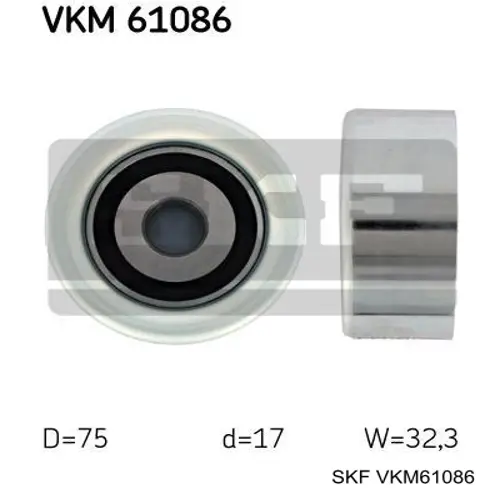 Ролик натяжителя приводного ремня SKF VKM61086