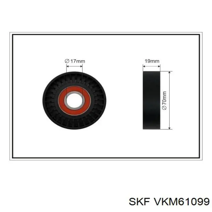 Tensor de correa, correa poli V VKM61099 SKF