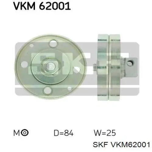 Роликовий модуль натяжителя ремня SKF VKM62001 цена, от 24.87 USD
