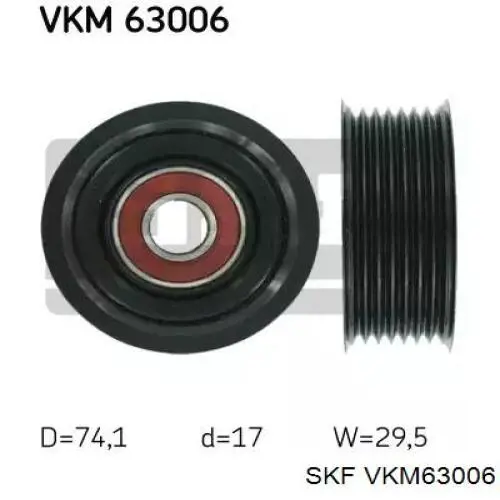 Паразитный ролик приводного ремня SKF VKM63006 цена, от 35.29 USD