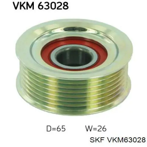 VKM63028 SKF rolo parasita da correia de transmissão