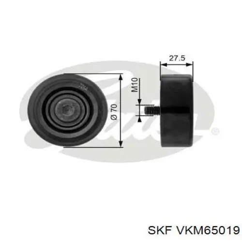 Ролик приводного ременя, паразитний VKM65019 SKF