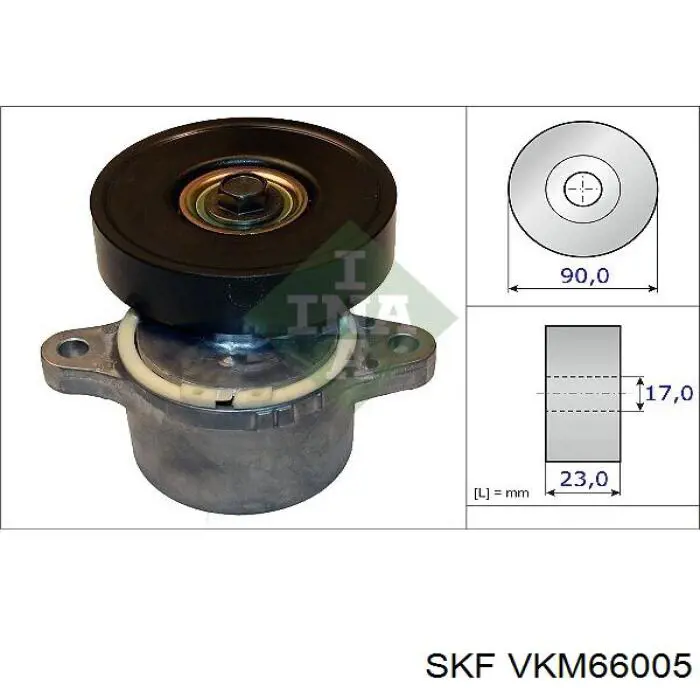 VKM66005 SKF Натяжитель клинового ремня