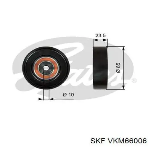 Polea inversión / guía, correa poli V VKM66006 SKF