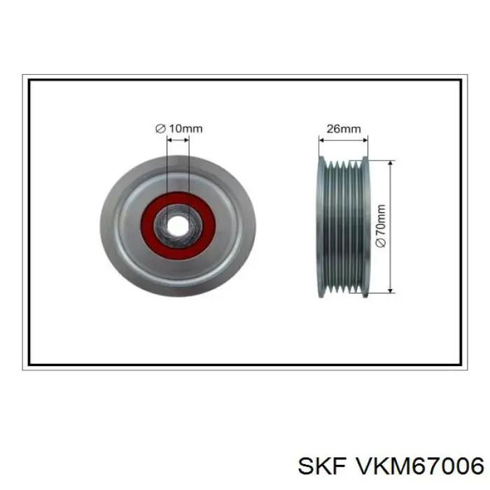 VKM67006 SKF rolo parasita da correia de transmissão