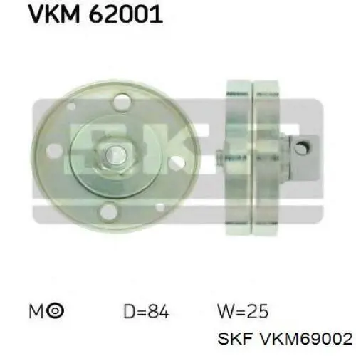 Натяжной ролик SKF VKM69002 цена, от 20.14 USD