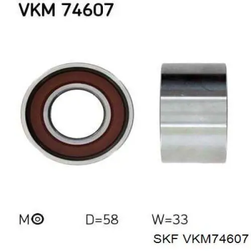 Rodillo de cadena VKM74607 SKF