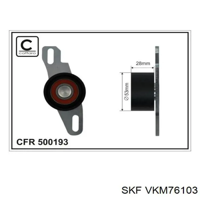 Rodillo, cadena de distribución VKM76103 SKF