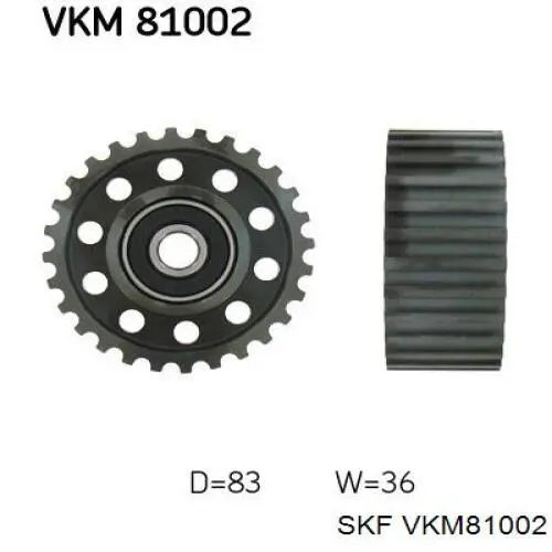 Rodillo intermedio de correa dentada VKM81002 SKF