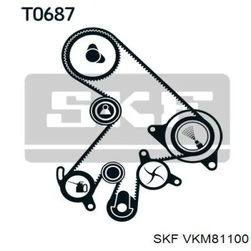 Rodillo intermedio de correa dentada VKM81100 SKF