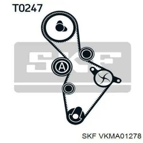 VKMA01278 SKF Комплект ремня ГРМ