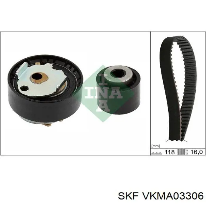 VKMA03306 SKF correia do mecanismo de distribuição de gás, kit